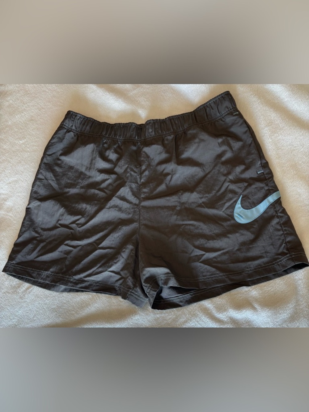 Nike Grey Shorts with Light Blue Swoosh